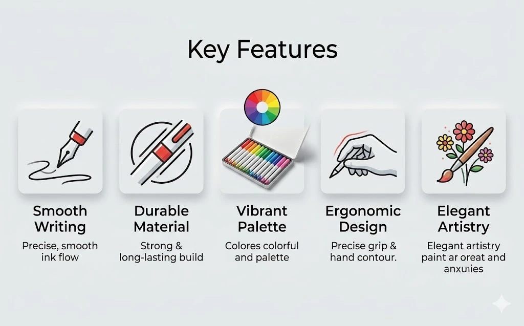 Camel Professional Brush Pens – 12 Vivid Shades with Flexible Fiber Tips for Calligraphy, Sketching, and Illustration A+ content image