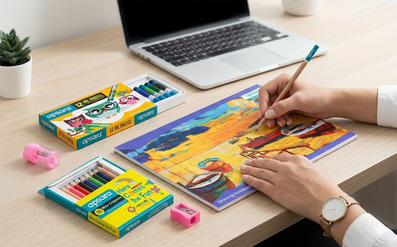 Apsara Designer’s Kit - Premium All-in-One Stationery Set for Students and Aspiring Artists (Complete Art & Writing Pack) A+ content image