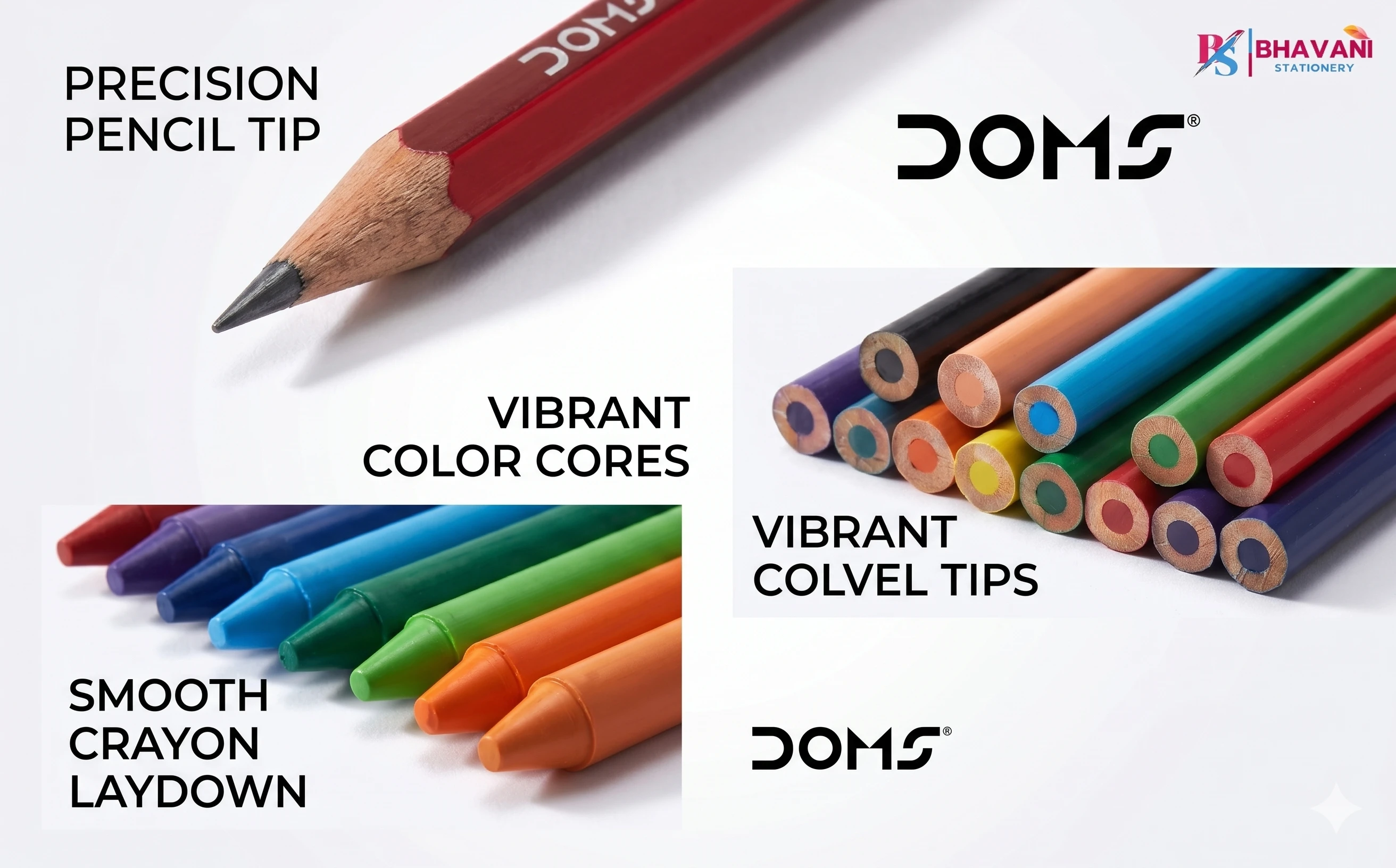 DOMS Creatist Kit – Ultimate Premium Art & Stationery Set with Water Color Pens, Oil Pastels, Wax Crayons, and Precision Accessories A+ content image