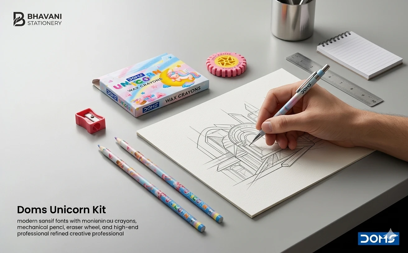 DOMS Unicorn Junior Stationery Kit – Premium Multi-Component Art & Writing Set for Students, Gifting, and Creative Projects A+ content image
