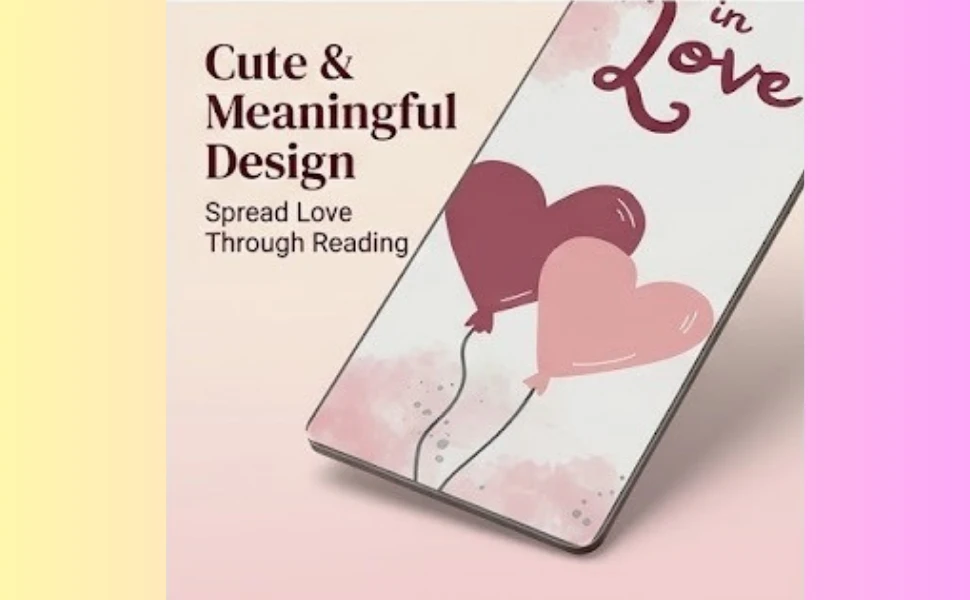 THE URBAN CRAFTIQUE "Do Everything in Love" Heart Illustration Bookmark with Elegant Gold Tassel and Teal Pearl Bead – Handcrafted Aesthetic Gift for Valentine's, Anniversaries, and Readers A+ content image