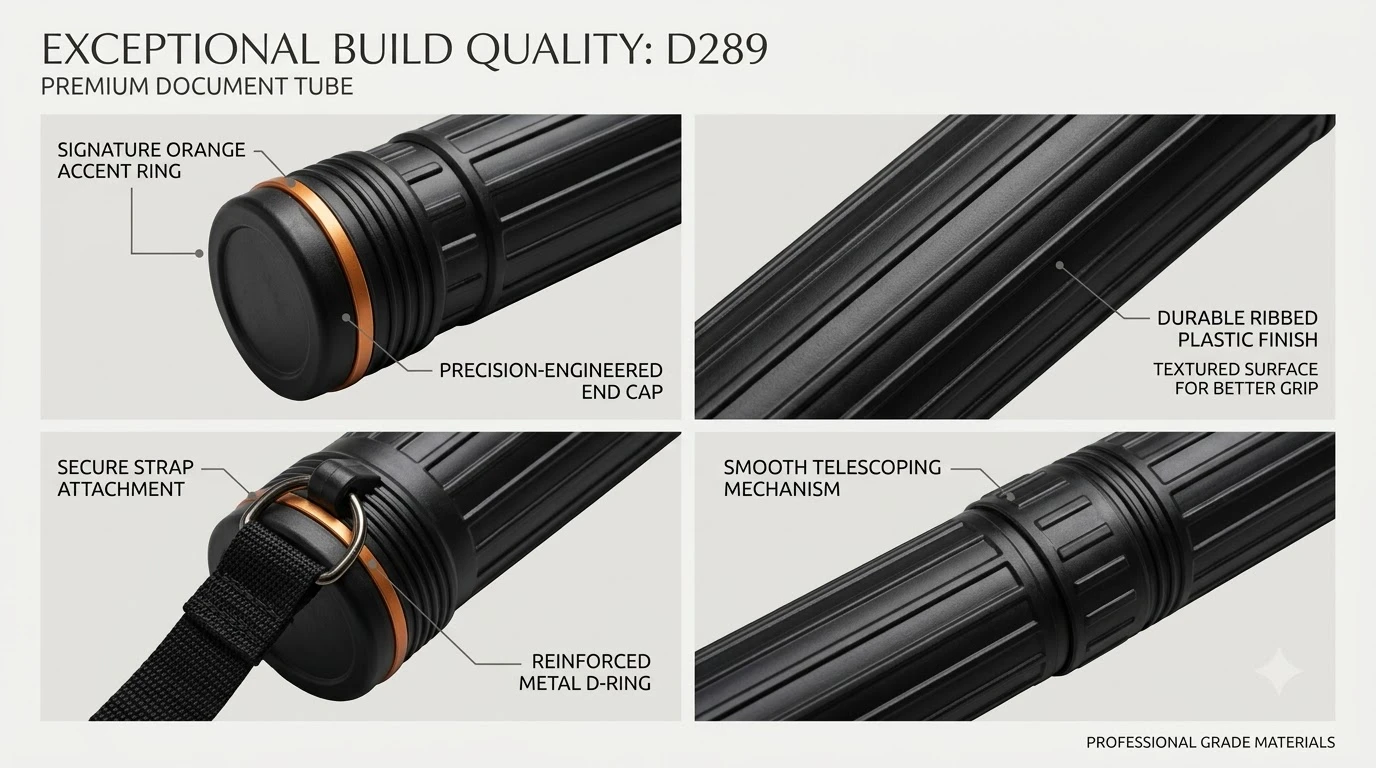 KHYATI D289 Expandable Telescopic Document Storage Tube with Shoulder Strap A+ content image