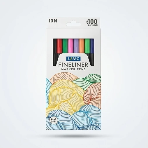 Link Fineliner Marker Pen Set – Premium 10-Color Pack for Precision Drawing, Journaling & Professional Outlining