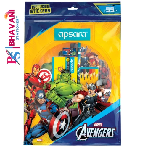 Apsara Marvel Avengers Limited Edition Stationery Kit - Premium All-in-One Educational Art & Writing Set for Students and Gifting