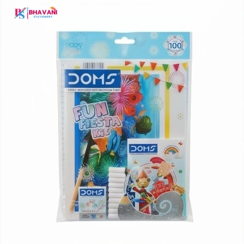 DOMS Fun Fiesta Kit – All-in-One Creative Stationery Combo Pack for Kids | Includes Drawing Book, Color Pencils, Oil Pastels & More | Ideal for School, Art Projects, and Gifting