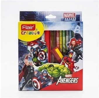 Flair Creative Marvel Avengers Executive Stationery Combo – Premium Multi-Utility Art Kit with Geometry Set and Travel-Friendly Case